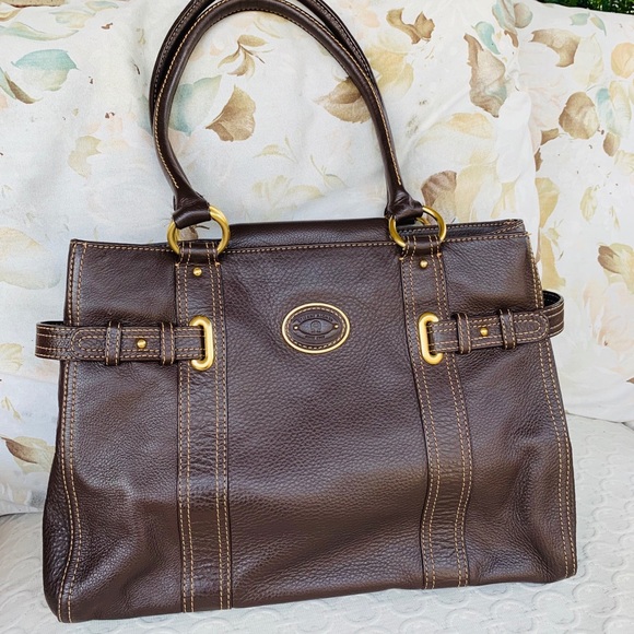 Etienne Aigner Bags Etienne Aigner Brown Leather Satchel Bag Poshmark